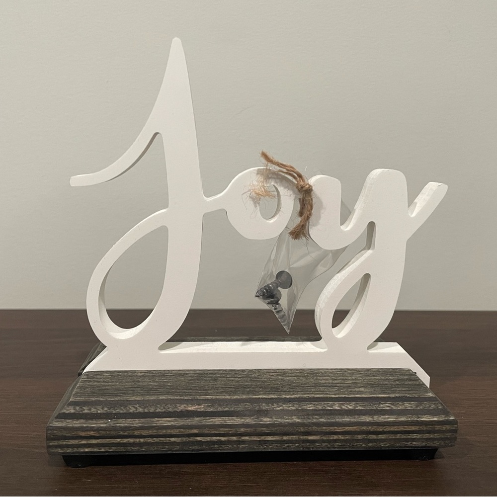 {Joy} Handmade Joy sign